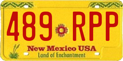 NM license plate 489RPP