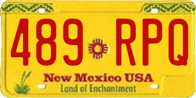 NM license plate 489RPQ
