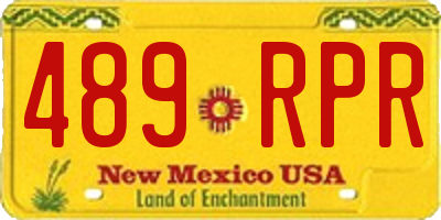 NM license plate 489RPR