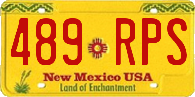 NM license plate 489RPS