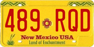 NM license plate 489RQD