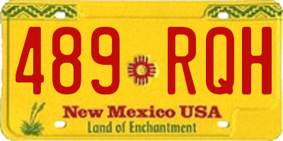 NM license plate 489RQH