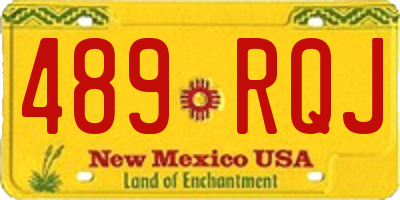 NM license plate 489RQJ