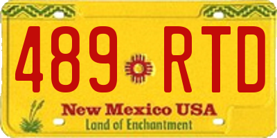 NM license plate 489RTD