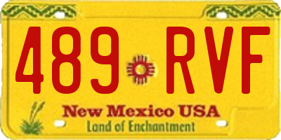 NM license plate 489RVF