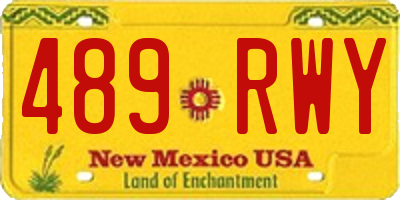 NM license plate 489RWY