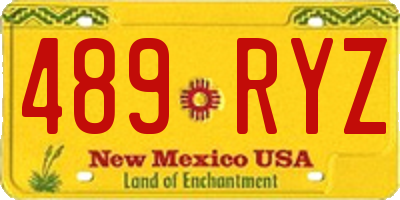 NM license plate 489RYZ