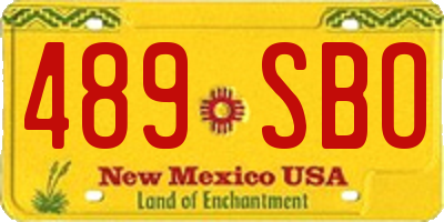 NM license plate 489SBO