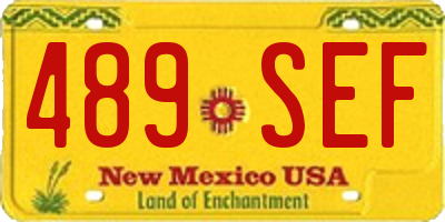 NM license plate 489SEF