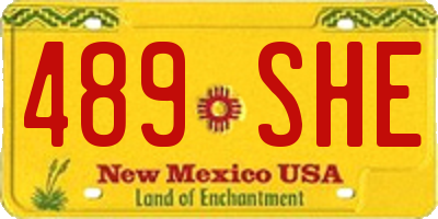 NM license plate 489SHE