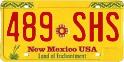 NM license plate 489SHS