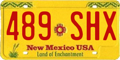 NM license plate 489SHX