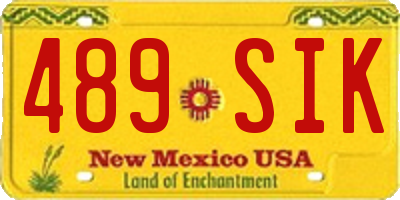 NM license plate 489SIK
