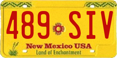 NM license plate 489SIV