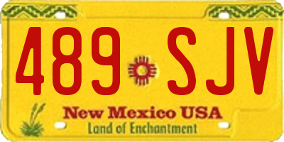 NM license plate 489SJV