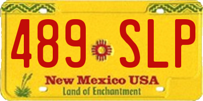 NM license plate 489SLP