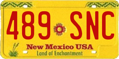 NM license plate 489SNC