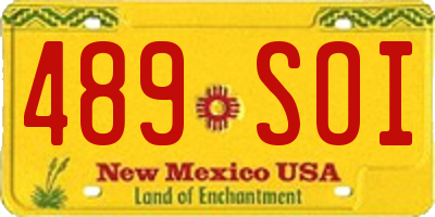NM license plate 489SOI