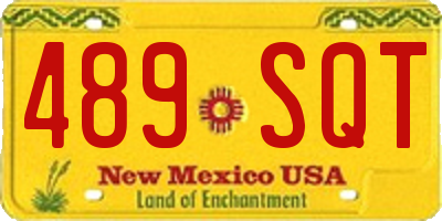 NM license plate 489SQT