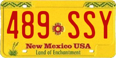 NM license plate 489SSY