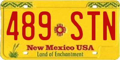 NM license plate 489STN
