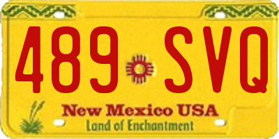 NM license plate 489SVQ
