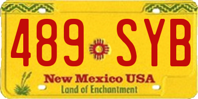 NM license plate 489SYB