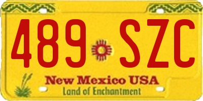 NM license plate 489SZC