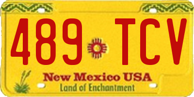 NM license plate 489TCV