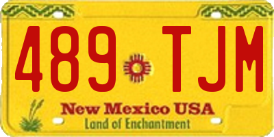 NM license plate 489TJM