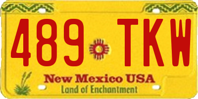 NM license plate 489TKW