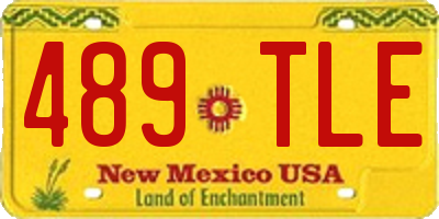 NM license plate 489TLE