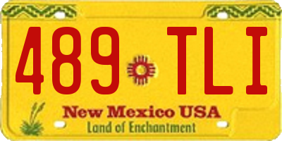 NM license plate 489TLI