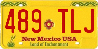 NM license plate 489TLJ
