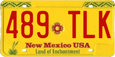 NM license plate 489TLK