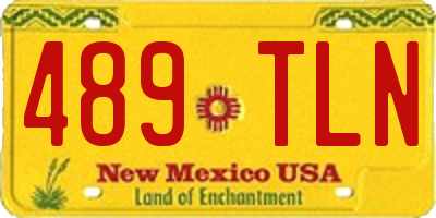 NM license plate 489TLN