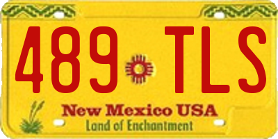 NM license plate 489TLS