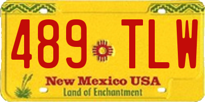 NM license plate 489TLW