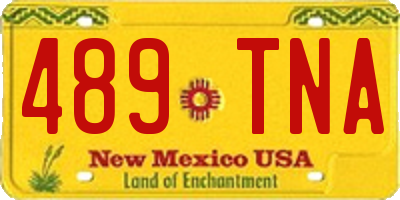 NM license plate 489TNA