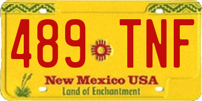 NM license plate 489TNF