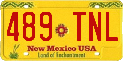 NM license plate 489TNL