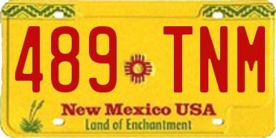 NM license plate 489TNM