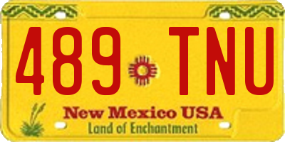 NM license plate 489TNU