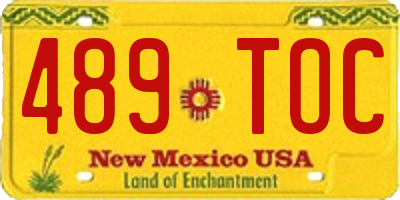 NM license plate 489TOC