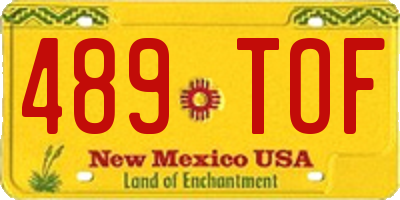 NM license plate 489TOF