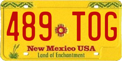NM license plate 489TOG