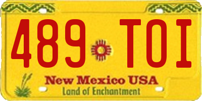 NM license plate 489TOI