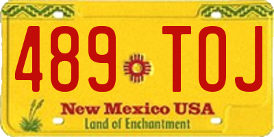NM license plate 489TOJ