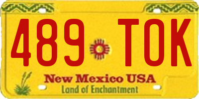 NM license plate 489TOK