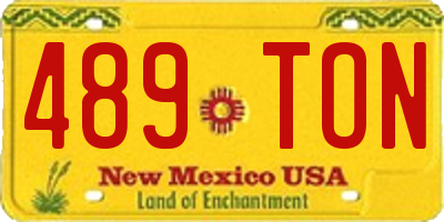 NM license plate 489TON
